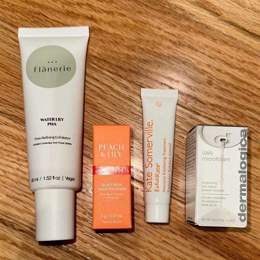 4 pc exfoliating skincare set brand name new